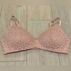 Lace Bralette in Blush Pink